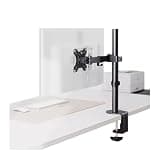 Monitor Arm Single Monitor Mount for 13–32" Screens Up to 17.6 Lbs, Adjustable Monitor Mount Arm Full Motion with C-Clamp & Grommet Base, Max 100X100Mm Monitor