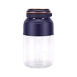 POCREATION Portable Electric Blender 1300ml Large Capacity USB Rechargeable Juicer Cup with Stainless Steel Blades Dual Lid Design for Travel Fitness (Blue)