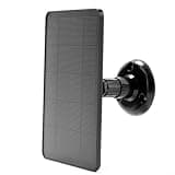 4W Solar Panel 5V Output With 360 Degree Adjustable Angle, Suitable Doorbell Charging, Type C To MicroUSB Connector, 3 Meter Cable Length(Black)