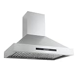 PROLINE 36-Inch Wall Mounted Range Hood, Ducted, 600 CFM, Stainless Steel Panel, LCD Touch, 4 Speed, Dream Home Series, PLSW KING AIR.36, Kitchen Range Hoods