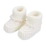 Simnek Booties Warm Knit First Walkers Shoes Elegant Knit Booties Easy Carry Shoes for Toddler & Infants Newborns
