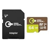 64GB microSDXC Memory Card with SD Adapter, Class 10 U3, Up to 100MB/s Read Speed