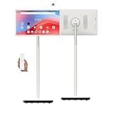 GTUOXIES 27 Inch Mobile Smart Monitor with Camera, MIC, Stereo Speakers, 27G2W, Portable Stand TV with Touch, 1920p, Native OS, Unlimited Apps, HDMI, USB Ports, Remote Control, Full Movement...