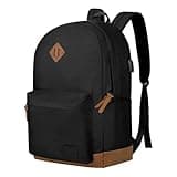 Goloni Backpack for Men Women,Travel Laptop Backpack, Water Resistant 17.3 Inch USB Charging Backpack, Large Capacity Work Commute Bag,Black