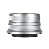 Compatible for Sony E X 25mm F1.8 APS-C Manual Fixed Prime Camera Lens(Silver,Z)