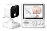 AnKeKe Baby Monitor with Camera and Audio, No WiFi Baby Monitor with 2.8" IPS Screen, 120-Hour Battery, 1000ft Long Range, 2-Way Talk, Cry and Feeding Reminder, Night Vision