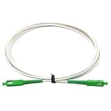 SEIRNHaBb G657A1 3.0mm Optical Fiber Cable SC Fiber Optic Patch Cord Simplex Single Mode Fiber Optic Patch Cable White 50pcs(1.5M)
