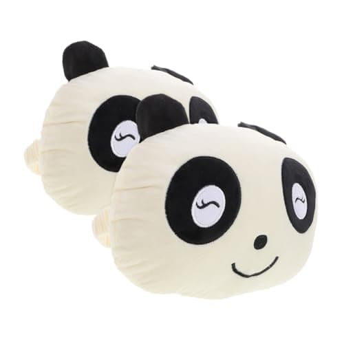 Ciieeo 2pcs Adjustable Cute Panda Car Headrest Pillow for Neck Support Washable Travel Cushion for Boy Girl and Adults High Elasticity Cushion