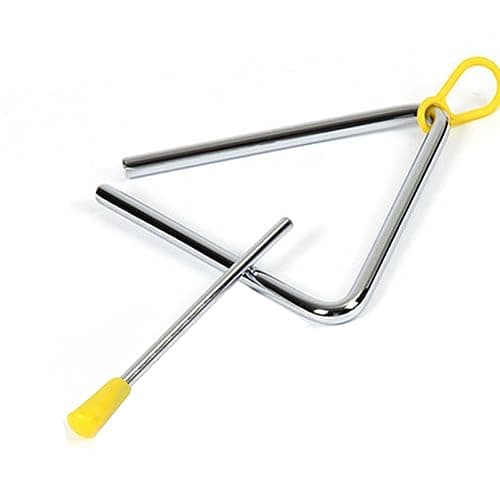 Fesjoy Hand Percussion Triangle Children Rhythm Instrument for Music Program Metal Triangle for Early Education (7 Inch 1500mAh Li Ion Battery)