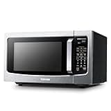 TOSHIBA ML-EM45PIT(SS) Countertop Microwave Oven with Inverter Technology, Kitchen Essentials, Smart Sensor, Auto Defrost, 1.6 Cu.ft, 13.6" Removable Turntable, 33lb.&1250W, Stainless Steel