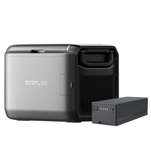 EF ECOFLOW GLACIER Classic 35L Portable Fridge Freezer with Battery, 43H Cooling Car Refrigerator, Battery Powered with App Control, 6 Charging Options, Fast&Quiet Electric Cooler for Camping, RV