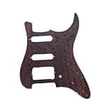 SSH Wood Pickguard Rosewood, Compatible for Fender ST Style(Burgundy)