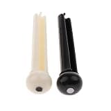 Slotted Nut Saddle Bridge Pins Kit with Pin Puller Acoustic Guitar Repair Parts for 6 String Instruments, String Mounting Replacement Accessory for Setup and Maintenance Use