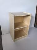 GUIDEWILL Bookcase for Kids, Wooden Toy Storage Shelf with 2 Open Compartments, Kids Bookshelf and Small Toy Organizer for Bedroom, Playroom, Nursery, Classroom, Natural Wood Toy Storage Cabinet