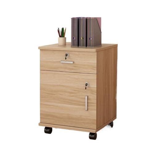 UYCVT Filing Cabinet for Home Office Simple Locking Mobile Low Cabinet Office File Cabinet with Drawer File Organizer File Cabinet-Bruin