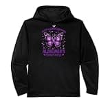 Purple Squad Alzheimer Awareness Ribbon Support Team Performance Hoodie