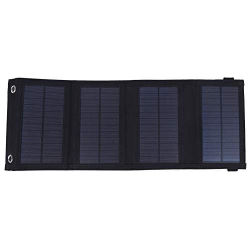 Eminchu 10W 5.5V Portable Solar Panel, Foldable Charger with Carabiners for Outdoor Camping & Travel, High Efficiency USB Power Supply for Phones & Power Banks, Lightweight Black