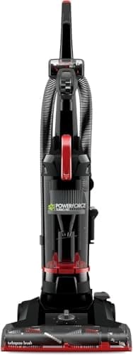 BIISSELL owerForce Helix Turbo Pet, Bagless, Upright Vacuum, Pet Friendly, Specialized Pet TurboBrush Tool, Wide Cleaning Path, Easy Empty Large Capacity Dirt Tank (Black & Red)