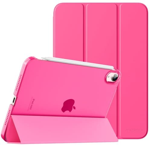 MoKo for iPad mini 7 (A17 Pro) Generation Case 2024, iPad mini 6 Case 2021, 8.3-inch Slim Lightweight Protective Hard Back PC Shell Stand Cover Support Touch ID, Auto Wake/Sleep, Bright Pink