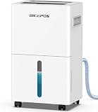 LETCREN 1500 Sq.Ft Dehumidifier for Basement with drain hose, 21 Pints Dehumidifiers for home, Bathroom, Bedroom, Large Room, 3 Modes, Auto Defrost, Intelligent Humidity Control, 24H Timer
