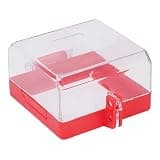 105x105x63mm Emergency Stop Button Cover Transparent with Mounting Parts Emergency Stop Button Protector