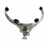 Colaxi Drum Rack Tom Holder Iron Stand Mount Rubber Dampening Resonance Enhanced Clamp Suitable for Music Studio Rehearsals Performances, 12 Inch