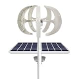 600W Wind Turbine Generators Kit, 24V 5 Blades Vertical Axis Wind Power with Controller, 5 Blades Lantern Motor Vertical Axis Windmill for Home, Camping, -40～80℃ Working Temperature
