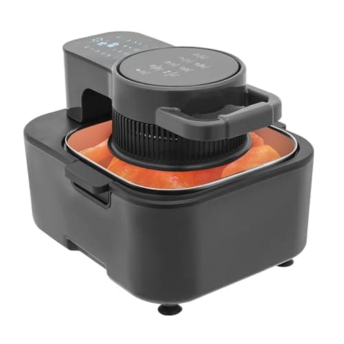 17.96Qt Glass Air Fryer Oven, 360° Visibility Turbo Cooker, Compact Smart Design, Adjustable Temp & Time, Perfect for Deep Frying, Roasting & Keeping Warm