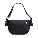 Tiny Twinkle Crossbody Diaper Bag with Portable Changing Pad | Easy Access Wipes Pocket with Multiple Compartments for Bottles, Diapers and Snacks | Waterproof and Easy to Clean (Black)