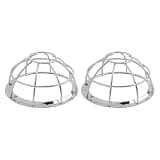 Iron Detector Protective Cover with Wire Mesh Sprinkler Cage Bracket, Fire Safety Guard for Home and Commercial Use, Silver, 13.2x6.5cm(2PCS)