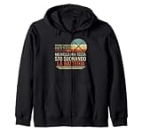 Uomo Tamburi Papà Batterista Batteria Rock Natale Regali Zip Hoodie