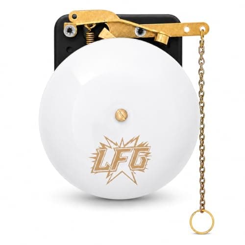 Bevin Bells Brass Trip Gong | Traditional Prize Fighter 10" Boxing Bell | Loud & Made of Steel & Brass | Boxing Training and Warning Device in One | Man Cave/Bar Accessory | Made in USA