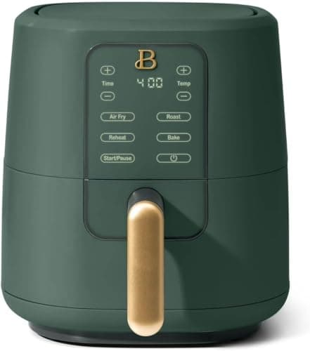 3-Quart Digital Air Fryer with TurboCrisp Technology, 4 Presets, 1200W, Non-Stick, Dishwasher Safe, Thyme Green