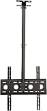 TV Bracket, Ceiling Mount Tv Bracket, Tilt Swivel Telescopic Bracket Fits 32-55 Inch TVs, Holds Up to 50kg/110lbs Screens, Fit Flat and Vaulted Ceiling TV Mount TV Stand