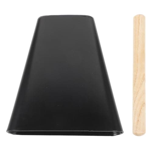 Gadpiparty 6 Inch Metal Cowbell with Wooden Stick, Percussion Cow Bells Noise Maker for Drum Set, Sporting Events, And Diy Use