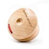 Wooden Castanets, Hand Percussion Instrument with Red Cord for Adults