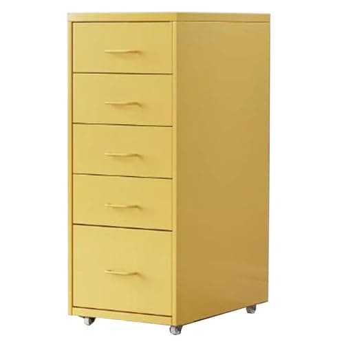 ELEFOCUS Ultra-Practical tin File Cabinet, Five Layers of Large Capacity, Narrow Body Design only 28cm Wide, Flexible Placement!(Size:28cm*41cm*69cm)