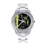 NTVOWPZO Three-Hand Analog Stainless Steel Watches for Men Easy Reader