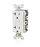 Leviton Smart GFCI, 20 Amp, Self Test, Tamper-Resistant with LED Indicator Light, Send Notifications Directly to Your Smartphone, D2GF2-KW, White