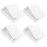 Sewroro 4pcs Portable White Abs Junction Box Fake Wall Outlet Safe with Versatile Storage and Discreet Design for Travel Jewelry and Valuables Hidden Container