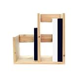 CFGH6FDF Minimalism Desktop Organizer Wooden Small Bookshelf Display Rack for Home Office Freestanding Book Shelf