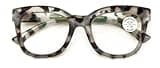 V.W.E. Women Large Oversized Progressive Clear Bifocal Reading glasses - No Line or Bubble - Zero Power on Top Wide Reader (Grey, 2.50, x)