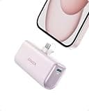 Anker Portable Charger, Nano Power Bank with Built-in USB C Connector, 5,000mAh Portable Charger 22.5W, for iPhone 17/16/15 Series, Samsung S22/23 Series, iPad Pro/Air, AirPods, and More
