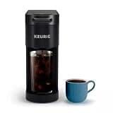 Keurig K-Iced Plus Single-Serve Coffee Maker, Brews Iced Coffee, Fits Travel Mug, Removable Water Reservoir, Black (Renewed)