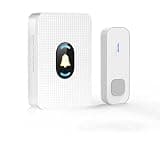 YXYFDCL 55 Pearl White ringtones 300 Meters Away LED doorbell