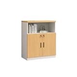 TDVFGDF Wood File Cabinet with Lock (White+Brown,31.5 * 15.7 * 47.2in)
