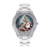 NTVOWPZO Three-Hand Analog Stainless Steel Watches for Men Easy Reader