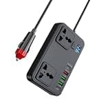 DIMITU 150W Car Power Inverter with LED Display and Type c PD30W USB 2.4A Output Port for Phones Laptops Small Appliances