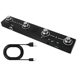 HaeKap Wireless Bluetooth MIDI Foot Controller - 4 Button - Programmable Pedal Fit for Windows Computers, Work for Stage Performances or Home Studios