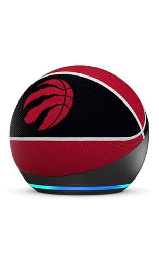 Amazon Echo Dot (newest model) | Officially Licensed NBA Limited-Edition | Toronto Raptors
